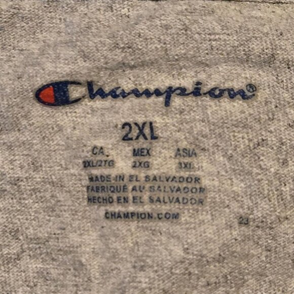 Champion T-Shirt Mens 2XL Lynbrook Titans Lacrosse Gray Short Sleeve Graphic - Picture 2 of 3